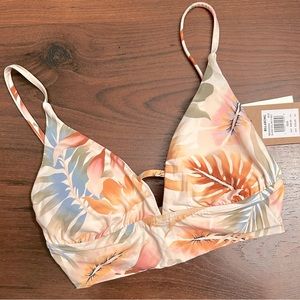 NWT Billabong Island Calling V-Neck Bikini Top - XS